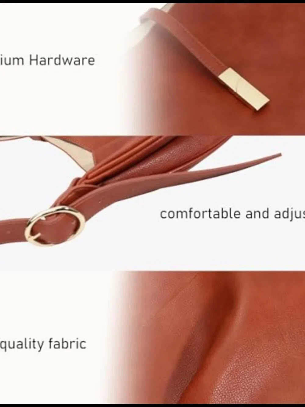Chinllo Hobo Shoulder Bag Adjustable Strap Snap Closure Purse